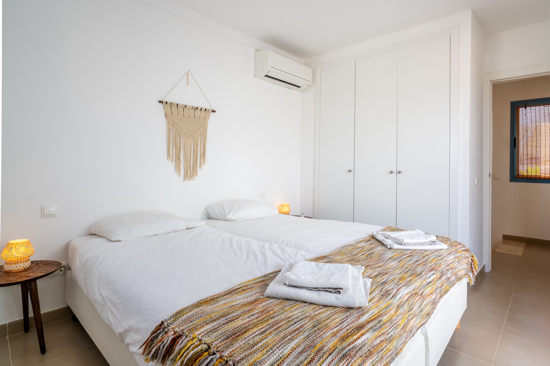 Resa Estates Ibiza sale ted koop Cala Tarida patio townhouse bedroom.JPG